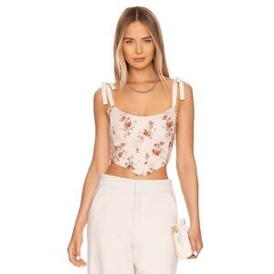 V. Chapman Furore Floral Corset Top - 6 - Natural Dainty